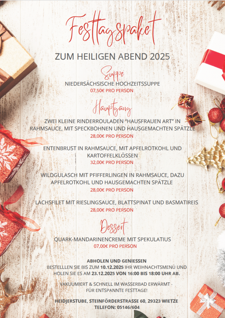 Festtagspaket zum Heiligen Abend 2025